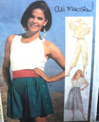 6894 ALI MACGRAW CULOTTES LENGTHS,CROP PANTS PATTERN 10,14
